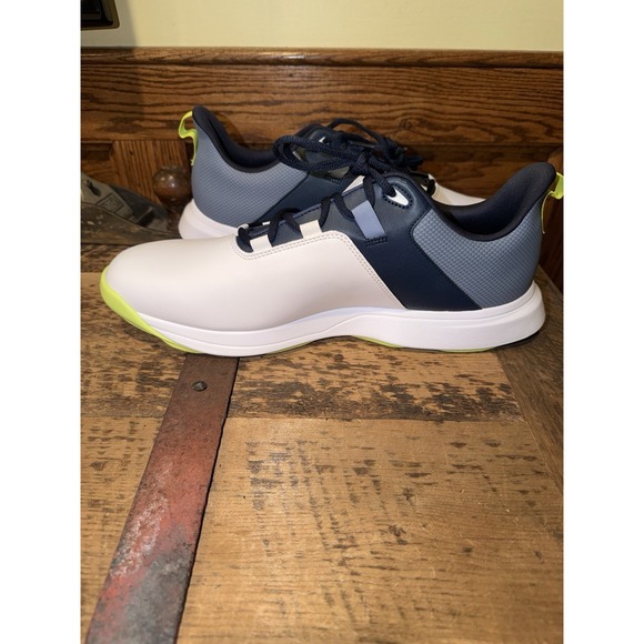 Footjoy‎ Golf Shoes ProLite 56920 Style 13 Medium Mens Spikeless White Navy - Picture 7 of 11